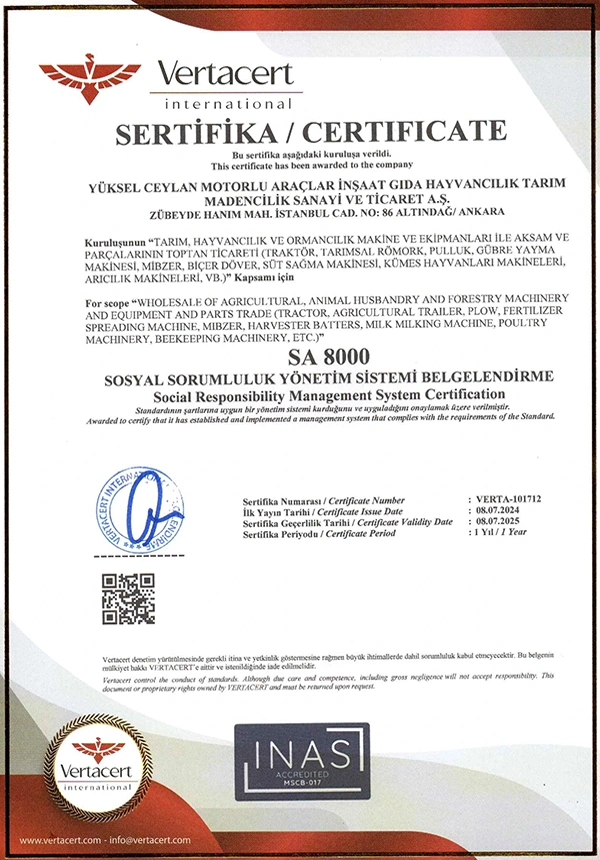 Sertifikalar